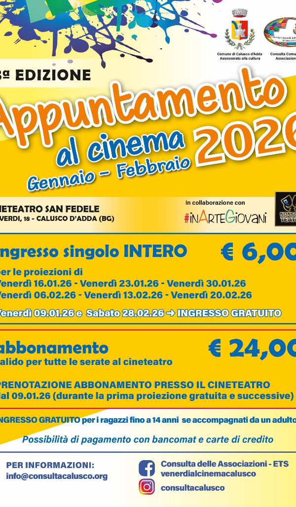 Appuntamenti al Cinema 2026