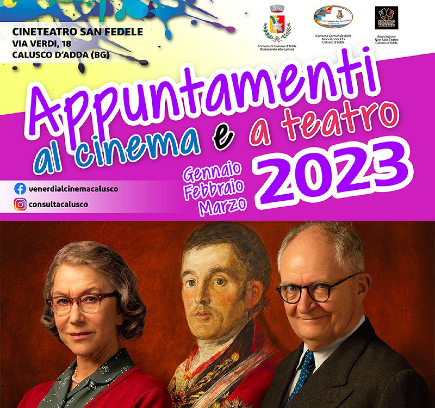 Appuntamenti al Cinema e a Teatro 2023
